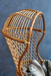 Orsina Brown Natural Rattan Canopy High Back Chair, Rattan Arm Chair with Sun Shade, Hand-Woven Rattan Patio Chair - Size: Armchair - thumbnail 4