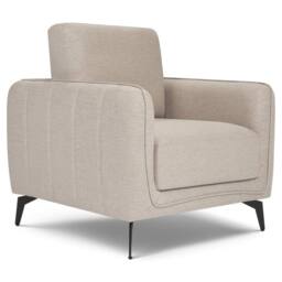 Bravich LTD Brixton Armchair - Modern Fabric Accent Chair with Steel Legs in Cream - thumbnail 4