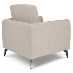 Bravich LTD Brixton Armchair - Modern Fabric Accent Chair with Steel Legs in Cream - thumbnail 6
