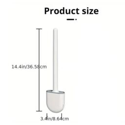 Nes Home Silicone Toilet Brushes with Wall Mounted Toilet Brush Holder White - thumbnail 5