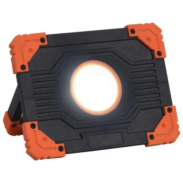 Berkfield Home Portable LED Spotlight ABS 10 W Cold White in Black - image 1
