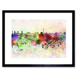 "Artery8 Painting Cityscape Paint Splash Skyline Berlin 12x16"" Framed Art Print - Size: W12"" x H16""" - thumbnail 1