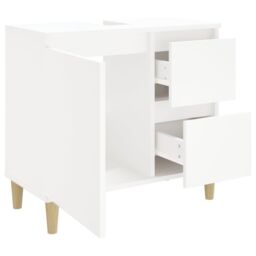 Berkfield Home Bathroom Cabinet White 65x33x60 cm Engineered Wood - Size: 65 x 33 x 60 cm - thumbnail 6
