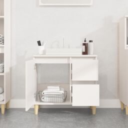 Berkfield Home Bathroom Cabinet White 65x33x60 cm Engineered Wood - Size: 65 x 33 x 60 cm - thumbnail 3