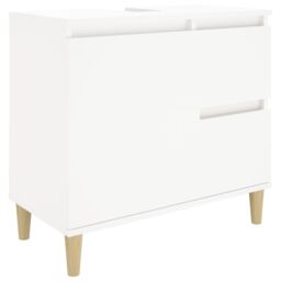Berkfield Home Bathroom Cabinet White 65x33x60 cm Engineered Wood - Size: 65 x 33 x 60 cm - thumbnail 2