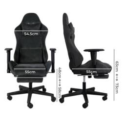 VOGREX Black Adjustable Reclining Gaming Office Chair - thumbnail 2