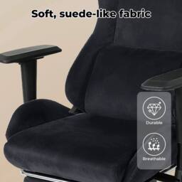 VOGREX Black Adjustable Reclining Gaming Office Chair - thumbnail 5