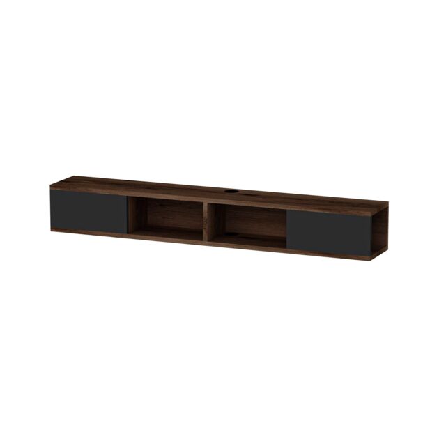 Destina Home Mayer Floating TV Stand with Shelves & Cabinets in Dark Brown - Size: 1 Pack - image 1