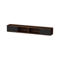 Destina Home Mayer Floating TV Stand with Shelves & Cabinets in Dark Brown - Size: 1 Pack