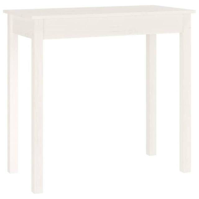 Berkfield Home Console Table White 80x40x75 cm Solid Wood Pine - Size: 80 x 40 x 75 cm - image 1