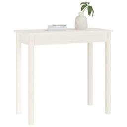 Berkfield Home Console Table White 80x40x75 cm Solid Wood Pine - Size: 80 x 40 x 75 cm - thumbnail 4