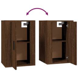 Berkfield Home Wall Mounted TV Cabinet Brown Oak 40x34.5x60 cm - thumbnail 8