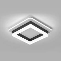 SPETLEK 24W Modern LED Ceiling Light Square Chandelier Cold White Pedant Lamp in Black - thumbnail 1