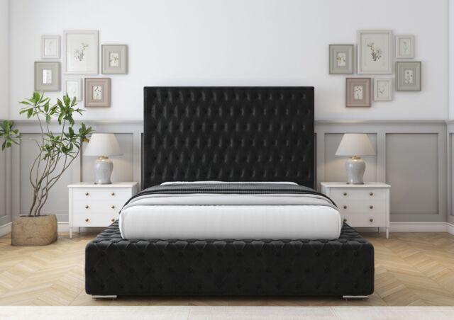 Comfort Beds Ambassador Bed Frame in Black - Size: Super King - image 1