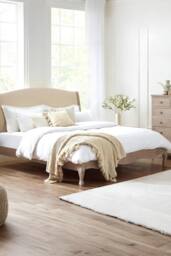 Julian Bowen Camille French Style Bed in Beige - Size: Super King