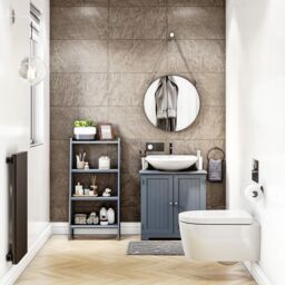 Home Discount Hayle 4 Tier Step Ladder Unit Bathroom Furniture in Grey - thumbnail 4
