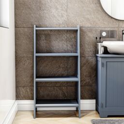 Home Discount Hayle 4 Tier Step Ladder Unit Bathroom Furniture in Grey - thumbnail 3