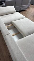 Stratus Interiors Cream Luna Sofa Bed - Convertible Sleeper Sofa 336L 140W 88H cm - thumbnail 3