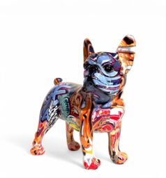 Animal Crackers Graffiti Art Standing French Bulldog Figurine Bright Colour Decoration - thumbnail 5