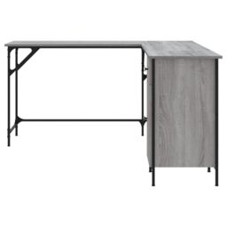Berkfield Home Desk Grey Sonoma 141x141x75 cm Engineered Wood - Size: 141 x 141 x 75 cm - thumbnail 5