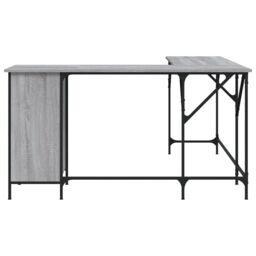 Berkfield Home Desk Grey Sonoma 141x141x75 cm Engineered Wood - Size: 141 x 141 x 75 cm - thumbnail 4