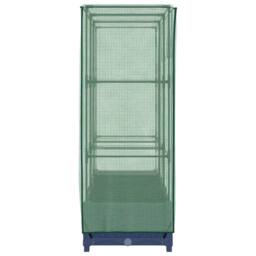 Berkfield Home Raised Bed with Greenhouse Cover Rattan Look 120x40x123 cm in Dark Navy - Size: 120 x 40 x 123 cm - thumbnail 5