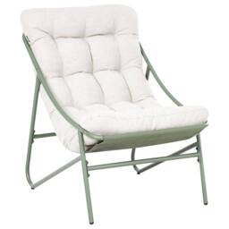 Wyld and Coco Elite 2-Seater Outdoor Lounge Set Green-Beige Steel Frame in Green - thumbnail 4