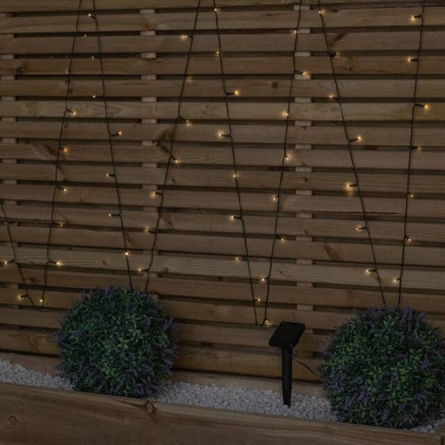 Samuel Alexander 10m Solar Powered Outdoor Garden String Lights. 100 Warm White LEDs - image 1