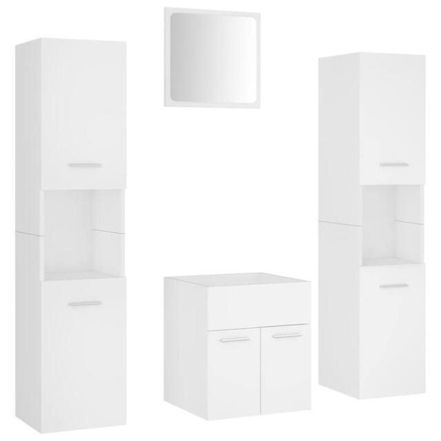 Berkfield Home Bathroom Furniture Set White Engineered Wood - image 1