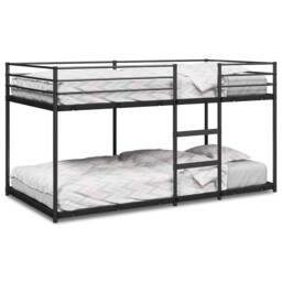 Berkfield Home Bunk Bed without Mattress Black 107x203 cm Steel - thumbnail 1