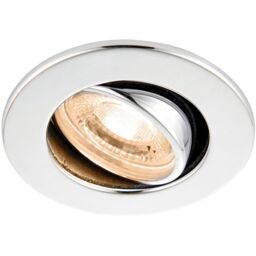 Loops 2 PACK Recessed Tiltable Ceiling Downlight - 8.5W Warm White LED Chrome Plate - thumbnail 5