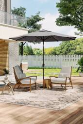 Living and Home 3m Traditional Garden Parasol（Base is not included） in Grey - thumbnail 1