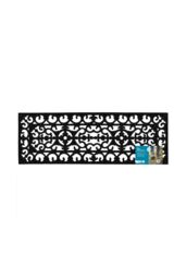 JVL Lexi Wrought Iron Effect Rubber Step Mat, 25x75cm, Set of 2 in Black - Size: 25 cm x 75 cm - thumbnail 6