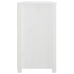 Berkfield Home Side Cabinet White 100x40x72 cm Solid Wood Pine - Size: 100 x 40 x 72 cm - thumbnail 5