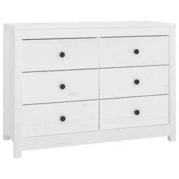 Berkfield Home Side Cabinet White 100x40x72 cm Solid Wood Pine - Size: 100 x 40 x 72 cm - thumbnail 3