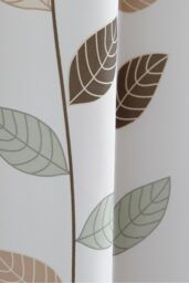 Neel Blue Leaves Design Polyester Shower Curtain, Water-Resistant Bathroom Curtain With 12 Hooks - 180x200cm - Size: 180 cm width x 200 cm drop - thumbnail 3