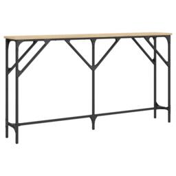 Berkfield Home Console Table Sonoma Oak 140x23x75 cm Engineered Wood in Light Oak - Size: 140 x 23 x 75 cm - thumbnail 6