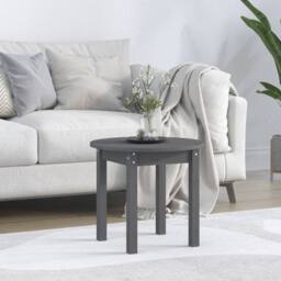Berkfield Home Beautiful Coffee Table Grey Ã˜ 45x40 cm Solid Wood Pine - thumbnail 2