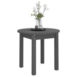 Berkfield Home Beautiful Coffee Table Grey Ã˜ 45x40 cm Solid Wood Pine - thumbnail 4