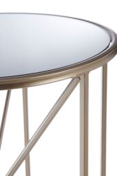 Orsina Versatile Design Side Table, Sleek Industrial Table For Bedroom, Everyday Use Lounge Table For Livingroom in Gold - thumbnail 3