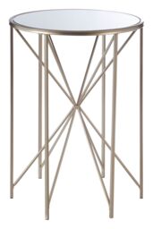Orsina Versatile Design Side Table, Sleek Industrial Table For Bedroom, Everyday Use Lounge Table For Livingroom in Gold - thumbnail 2