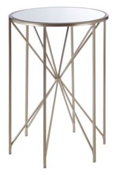 Orsina Versatile Design Side Table, Sleek Industrial Table For Bedroom, Everyday Use Lounge Table For Livingroom in Gold - thumbnail 1