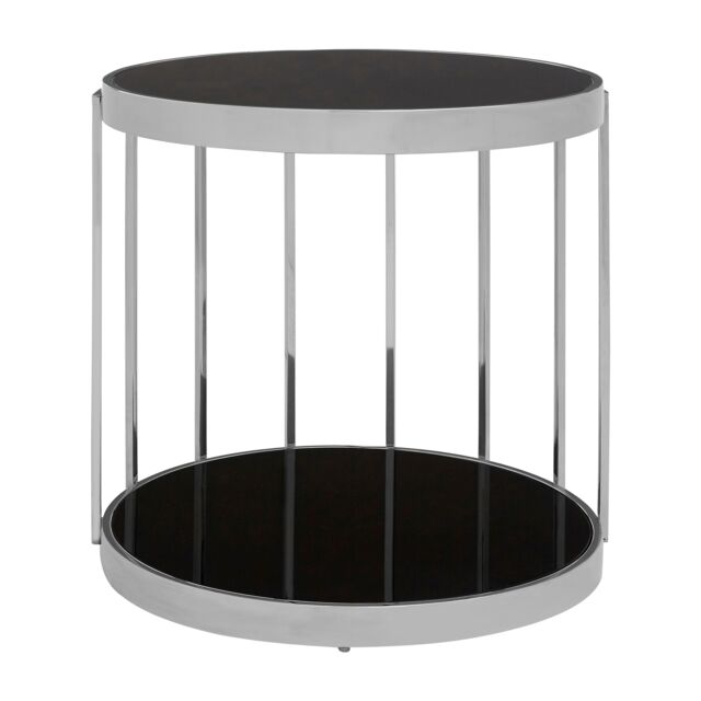 Orsina Durable Silver Cage Design Side Table, Luxurious Finish Side Table By Couch, Modern Design Lounge Table - image 1