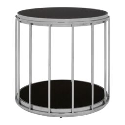 Orsina Durable Silver Cage Design Side Table, Luxurious Finish Side Table By Couch, Modern Design Lounge Table - thumbnail 3