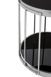 Orsina Durable Silver Cage Design Side Table, Luxurious Finish Side Table By Couch, Modern Design Lounge Table - thumbnail 4