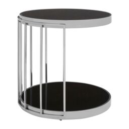 Orsina Durable Silver Cage Design Side Table, Luxurious Finish Side Table By Couch, Modern Design Lounge Table - thumbnail 2