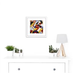 Artery8 Marsden Hartley Abstraction Painting 8X8 Inch Square Wooden Framed Wall Art Print Picture with Mount in White - thumbnail 2