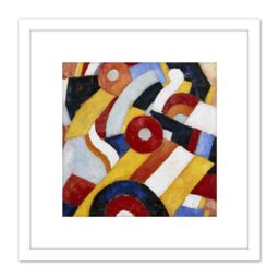 Artery8 Marsden Hartley Abstraction Painting 8X8 Inch Square Wooden Framed Wall Art Print Picture with Mount in White - thumbnail 1