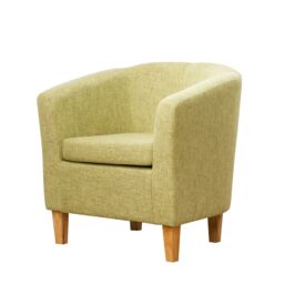 Artemis Home Alderwood 68cm Wide Fabric Tub Chair Armchair in Green - thumbnail 2