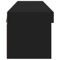 Berkfield Home TV Cabinet with LED Lights Black 80x30x30 cm - Size: 80 x 30 x 30 cm - thumbnail 9